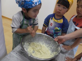 ホットケーキ作り
